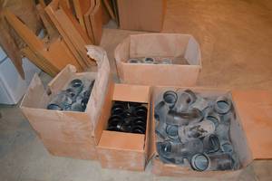 4 Cases - Black ABS Pipe Fittings 3 x 1-12 Wyes and Elbows