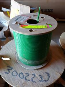 Spool of 6ga THHN Copper Wire, Spool measures 11.5 x 12 - Green