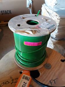 Spool of 6ga THHN Copper Wire, Spool measures 11.5 x 12 - Green
