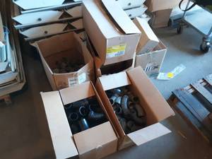 6 Cases - Black ABS Pipe Fittings 1-12 Elbows and More