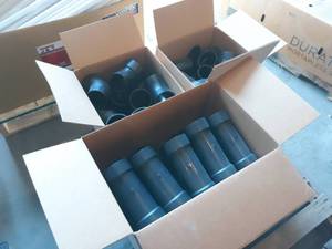3 Cases - Black ABS Pipe Fittings 3 Wyes and 45 Degree Elbows