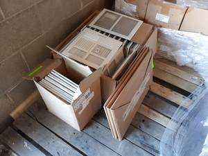 2 Cases - White Register Covers - 12 x 8 nas 10 x 10 and 3 20 x 12