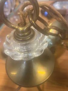 Brass and Glass Chandler