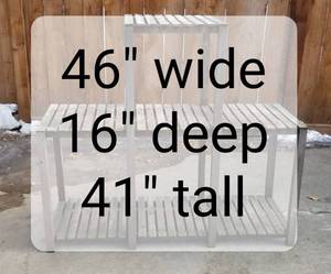 lot 64 image: Vintage Wooden Tiered Plant Stand