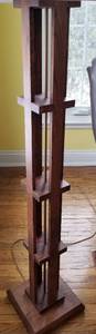 lot 23 image: Prairie Mission Style Floor Lamp