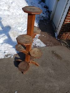 lot 65 image: Rustic Wood Plant Stand