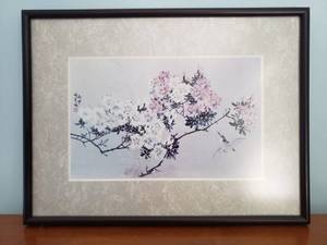 lot 87 image: Framed Cherry Blossom Print