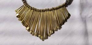 lot 15 image: Stunning Ali-Khan New York Metallic Bib Necklace