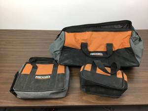 lot 15 image: Lot Of 3 Ridgid Tool Bags. Various Sizes