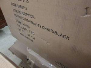 lot 27 image: Zero Gravity Chair open box Retail ...
