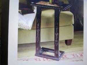 lot 30 image: Marble Top Sofa Server open box Ret...