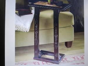 lot 31 image: Marble Top Sofa Server open box Ret...