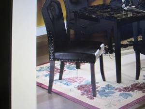 lot 49 image: Nailhead Dining Chair open box Reta...