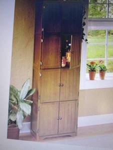 lot 54 image: 8 Door Wall Cabinet open box Retail...