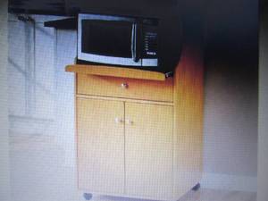 lot 55 image: Alice Rolling Microwave Stand open ...