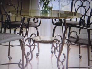 lot 57 image: Scroll Dining Table  out of box, mi...