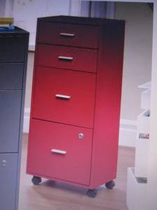 lot 95 image: Locking 4-Drawer File Cabinet open ...