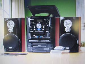 lot 111 image: Music System with 3-Speed Turntable...
