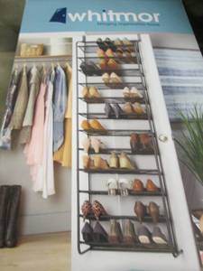 lot 150 image: Whitmor Gunmetal Over the Door Shoe...
