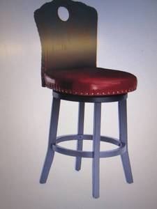 lot 195 image: Nailhead Stool open box Retail $149...