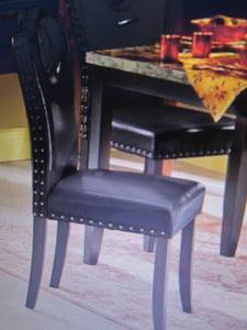 lot 196 image: Nailhead Dining Chair open box Reta...