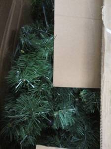 lot 201 image: Pre-Lit Chistmas Tree open box Reta...