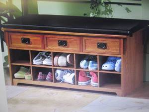 lot 215 image: Mission Shoe Bench open box Retail ...