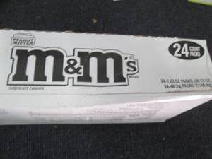 lot 245 image: Box of 24 Peanut M&Ms 1.63 oz Pack...