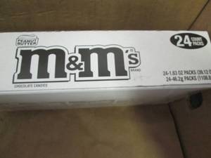lot 246 image: Box of 24 Peanut M&Ms 1.63 oz Pack...