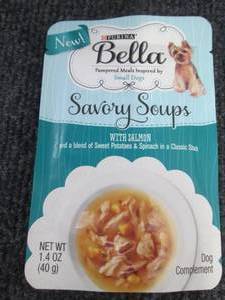 lot 292 image: Box of 16 Purina Bella Savory Soups...