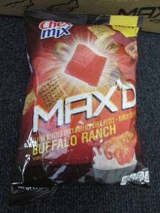 lot 298 image: Case of 8- 7.5 oz Bags Chex Mix Max...