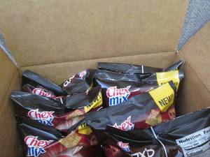 lot 301 image: Case of 8- 7.5 oz Bags Chex Mix Max...