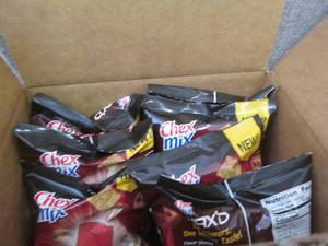 lot 303 image: Case of 8- 7.5 oz Bags Chex Mix Max...