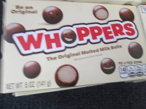 lot 328 image: 12- 5 oz Boxes Whoppers...