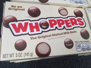 lot 330 image: 12- 5 oz Boxes Whoppers...