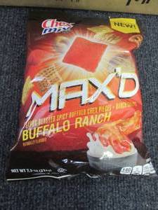 lot 338 image: Case of 8- 7.5 oz Bags Chex Mix Max...
