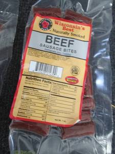 lot 345 image: 3- 7 oz Wisconsins Best Beef Sausa...
