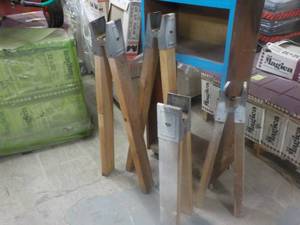 Wood Saw Horses, Cabinet and shelf...