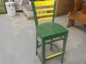 Wood Bar Stool 30 to floor painted...