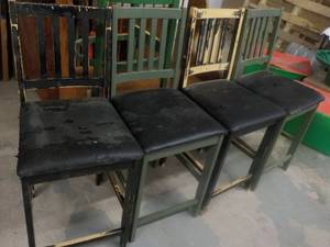 4 Wood Bar Stools 23 to Floor...