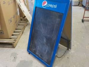 Double Sided Pepsi Caulk Board Sign...