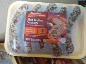 Case of Frozen Signature Hot Italian Sausage 12 - 16 oz pkgs per case