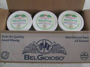 12 single serve Bel Gioioso ricotta cheese, frozen