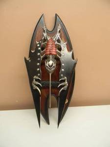 lot 9 image: AWESOME LEGIT FANTASY MASTER CRITICAL MASS HAND KNIFE & MOUNT - SHARP - VERY COOL HAND COVER - SEE PICTURES