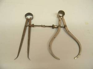 lot 31 image: Vintage Brown & Sharpe Mfg. Co. OUTSIDE & INSIDE, Spring Calipers Providence RI USA - OPERATIONAL - SEE PICTURES