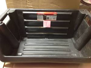 HUSKY Stackable Storage Bin in Black damaged broken see pictures