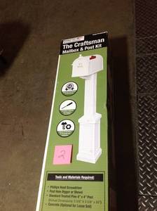 Postal Pro Craftsman Mailbox and Post Kit, White in good condition