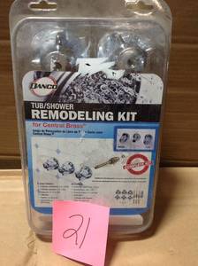 DANCO Central Brass 3-Handle Tub and Shower Faucet Trim Kit in Chrome (Valve Not Included) in good condition