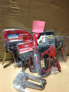 MIX LOT ASST ARROW STAPLER & GB STAPLE GUN in good condition
