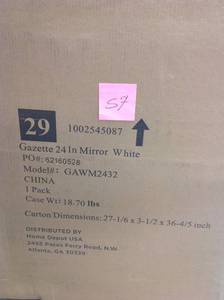 Gazette 24 in. x 32 in. Framed Wall Mirror in White in good condition